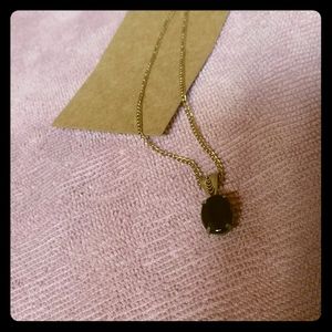 Dark stone 12karat gold  necklace